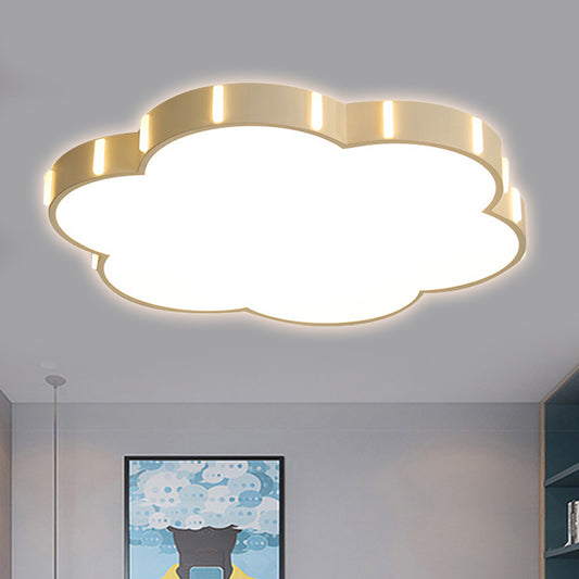 Blossom Shaped Kindergarten Flushmount Light Acrylic Modern Simple Ceiling Lamp in White Clearhalo 'Ceiling Lights' 'Close To Ceiling Lights' 'Close to ceiling' 'Flush mount' Lighting' 251325