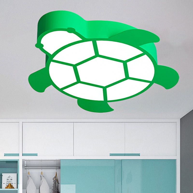 Turtle Kindergarten Ceiling Light Fixture Acrylic Cartoon Flush Mount Ceiling Light Clearhalo 'Ceiling Lights' 'Close To Ceiling Lights' 'Close to ceiling' 'Flush mount' Lighting' 251343