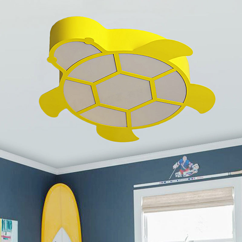 Turtle Kindergarten Ceiling Light Fixture Acrylic Cartoon Flush Mount Ceiling Light Clearhalo 'Ceiling Lights' 'Close To Ceiling Lights' 'Close to ceiling' 'Flush mount' Lighting' 251347