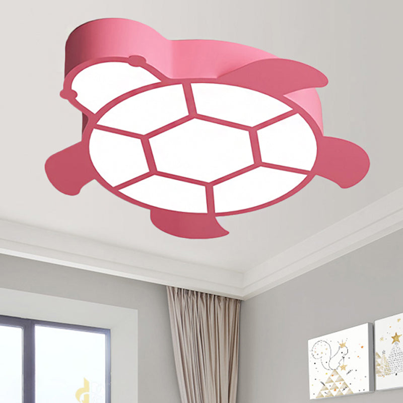 Turtle Kindergarten Ceiling Light Fixture Acrylic Cartoon Flush Mount Ceiling Light Pink Clearhalo 'Ceiling Lights' 'Close To Ceiling Lights' 'Close to ceiling' 'Flush mount' Lighting' 251348