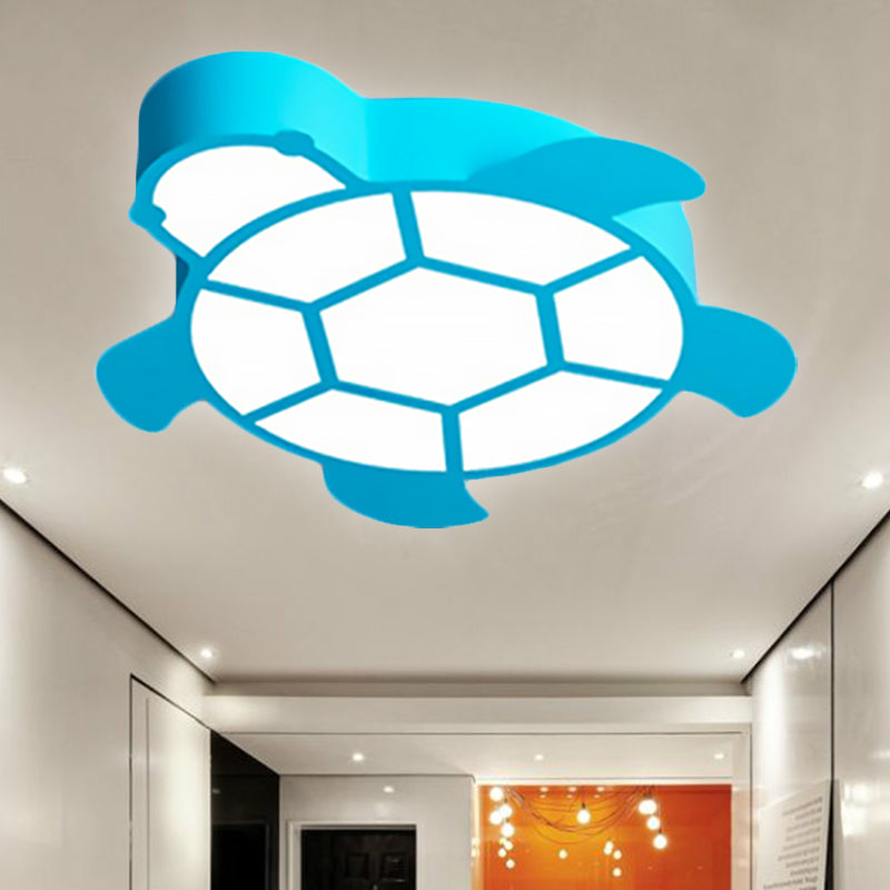 Turtle Kindergarten Ceiling Light Fixture Acrylic Cartoon Flush Mount Ceiling Light Blue Clearhalo 'Ceiling Lights' 'Close To Ceiling Lights' 'Close to ceiling' 'Flush mount' Lighting' 251350