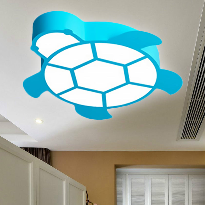 Turtle Kindergarten Ceiling Light Fixture Acrylic Cartoon Flush Mount Ceiling Light Clearhalo 'Ceiling Lights' 'Close To Ceiling Lights' 'Close to ceiling' 'Flush mount' Lighting' 251351