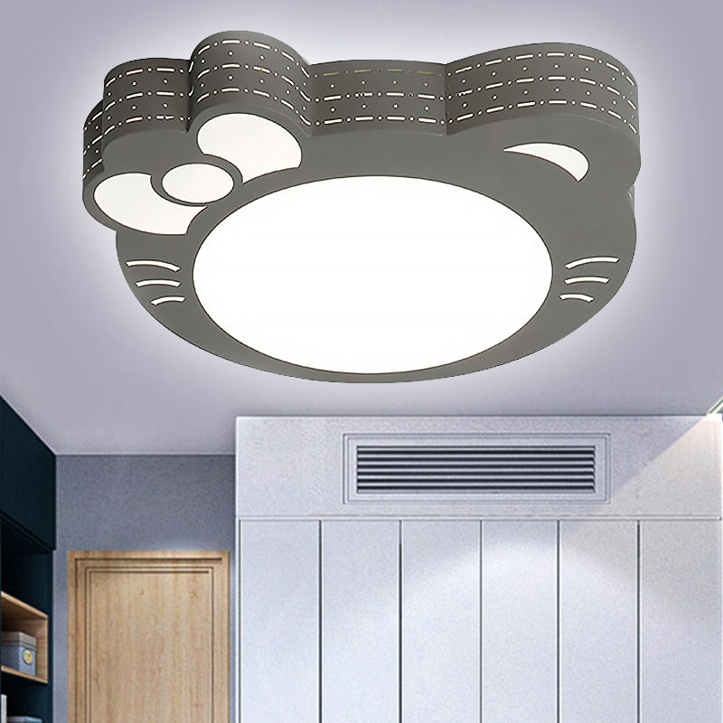 Kindergarten Kitty Shape Ceiling Lights Acrylic Art Decor LED Flush Mount Ceiling Light Clearhalo 'Ceiling Lights' 'Close To Ceiling Lights' 'Close to ceiling' 'Flush mount' Lighting' 251385