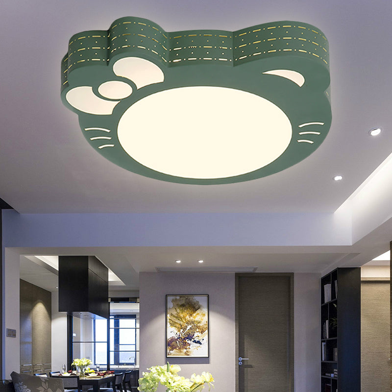 Kindergarten Kitty Shape Ceiling Lights Acrylic Art Decor LED Flush Mount Ceiling Light Clearhalo 'Ceiling Lights' 'Close To Ceiling Lights' 'Close to ceiling' 'Flush mount' Lighting' 251387