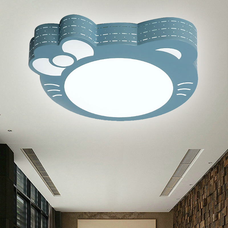 Kindergarten Kitty Shape Ceiling Lights Acrylic Art Decor LED Flush Mount Ceiling Light Blue Clearhalo 'Ceiling Lights' 'Close To Ceiling Lights' 'Close to ceiling' 'Flush mount' Lighting' 251388