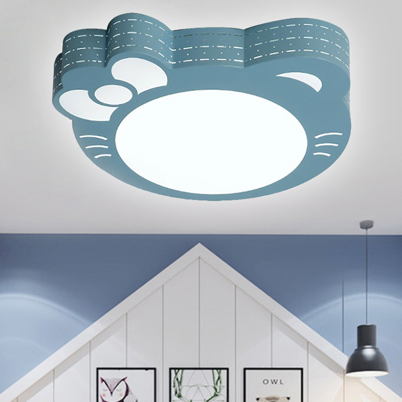 Kindergarten Kitty Shape Ceiling Lights Acrylic Art Decor LED Flush Mount Ceiling Light Clearhalo 'Ceiling Lights' 'Close To Ceiling Lights' 'Close to ceiling' 'Flush mount' Lighting' 251389