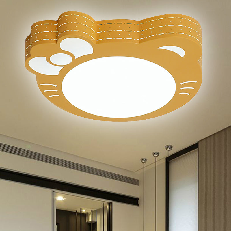 Kindergarten Kitty Shape Ceiling Lights Acrylic Art Decor LED Flush Mount Ceiling Light Clearhalo 'Ceiling Lights' 'Close To Ceiling Lights' 'Close to ceiling' 'Flush mount' Lighting' 251391