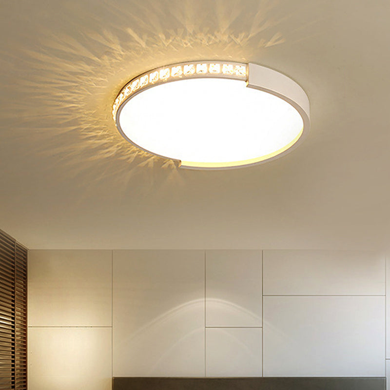 Modern Circle Flush mount Ceiling Light Acrylic Ceiling Light Fixture in White for Kitchen White Warm Clearhalo 'Ceiling Lights' 'Close To Ceiling Lights' 'Close to ceiling' 'Flush mount' Lighting' 251400