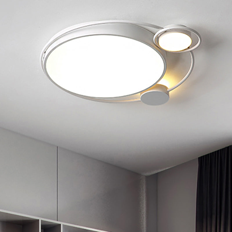 Living Room Circular Ceiling Fixture Acrylic Modern Contemporary Flush Mount Ceiling Light White Clearhalo 'Ceiling Lights' 'Close To Ceiling Lights' 'Close to ceiling' 'Flush mount' Lighting' 251416