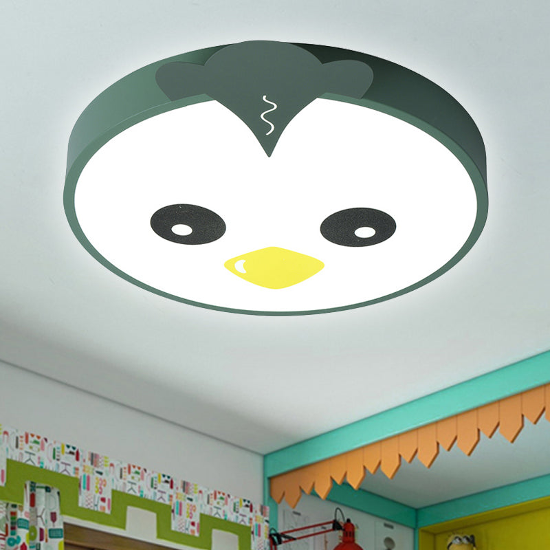 Cartoon Round Ceiling Light Acrylic Chick LED Flush Mount Ceiling Fixture for Classroom Green Clearhalo 'Ceiling Lights' 'Close To Ceiling Lights' 'Close to ceiling' 'Flush mount' Lighting' 251448