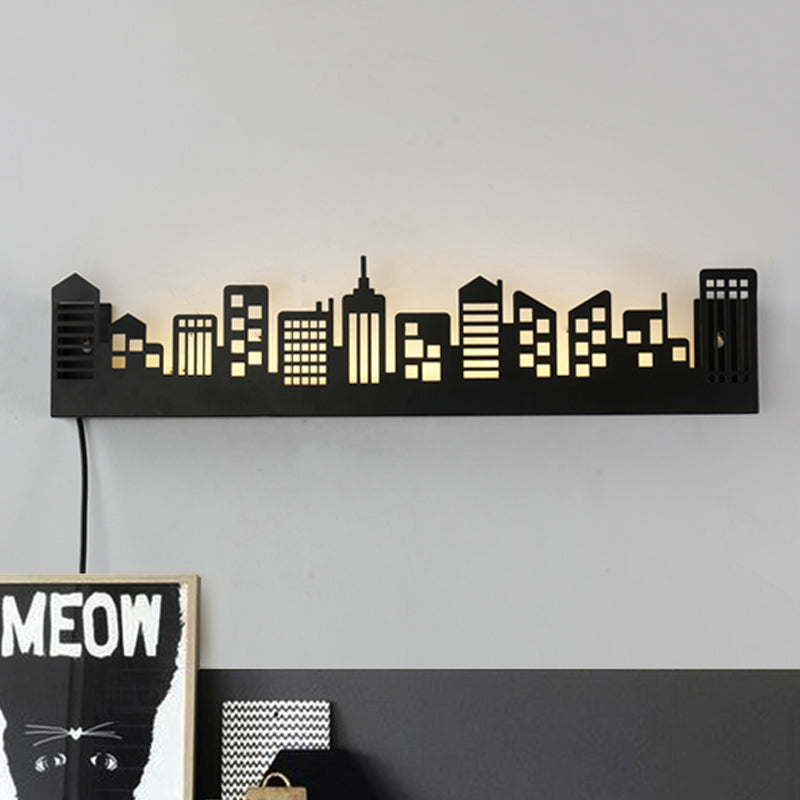 City View Living Room Wall Light Metal Modern Stylish Monochrome LED Sconce Light Clearhalo 'Wall Lamps & Sconces' 'Wall Lights' Lighting' 251467