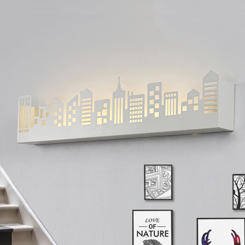 City View Living Room Wall Light Metal Modern Stylish Monochrome LED Sconce Light White Clearhalo 'Wall Lamps & Sconces' 'Wall Lights' Lighting' 251468