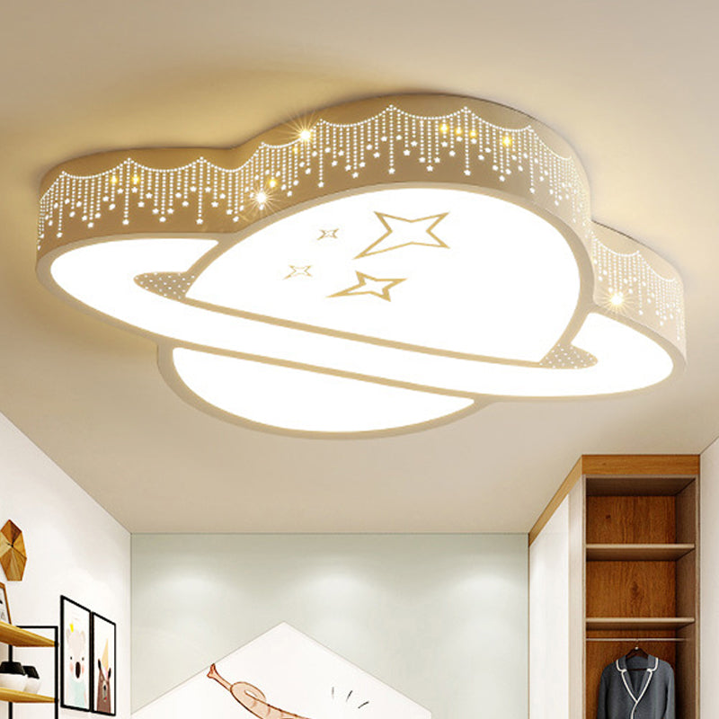 Cartoon Flush Ceiling Light Fixture Acrylic Ceiling Light Fixture in White for Kindergarten White B Clearhalo 'Ceiling Lights' 'Close To Ceiling Lights' 'Close to ceiling' 'Flush mount' Lighting' 251482