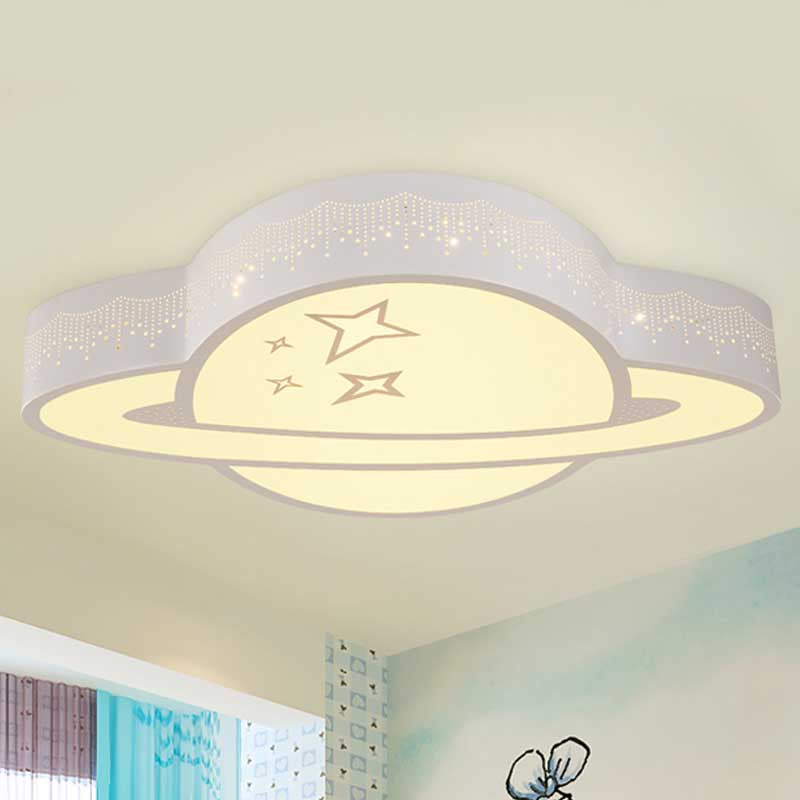 Cartoon Flush Ceiling Light Fixture Acrylic Ceiling Light Fixture in White for Kindergarten White Warm B Clearhalo 'Ceiling Lights' 'Close To Ceiling Lights' 'Close to ceiling' 'Flush mount' Lighting' 251483