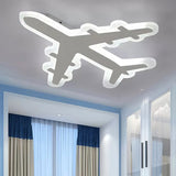 Plane Shaped Ceiling Mount Light Modern Acrylic Flush Mount Light for Kid Bedroom White Clearhalo 'Ceiling Lights' 'Close To Ceiling Lights' 'Close to ceiling' 'Flush mount' Lighting' 251505