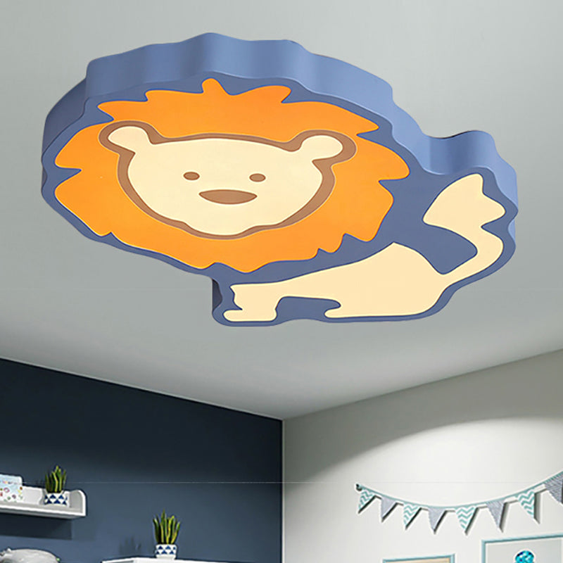 Kindergarten Animal Ceiling Light Fixture Acrylic Cartoon Flush Mount Ceiling Light Blue Clearhalo 'Ceiling Lights' 'Close To Ceiling Lights' 'Close to ceiling' Lighting' 251511