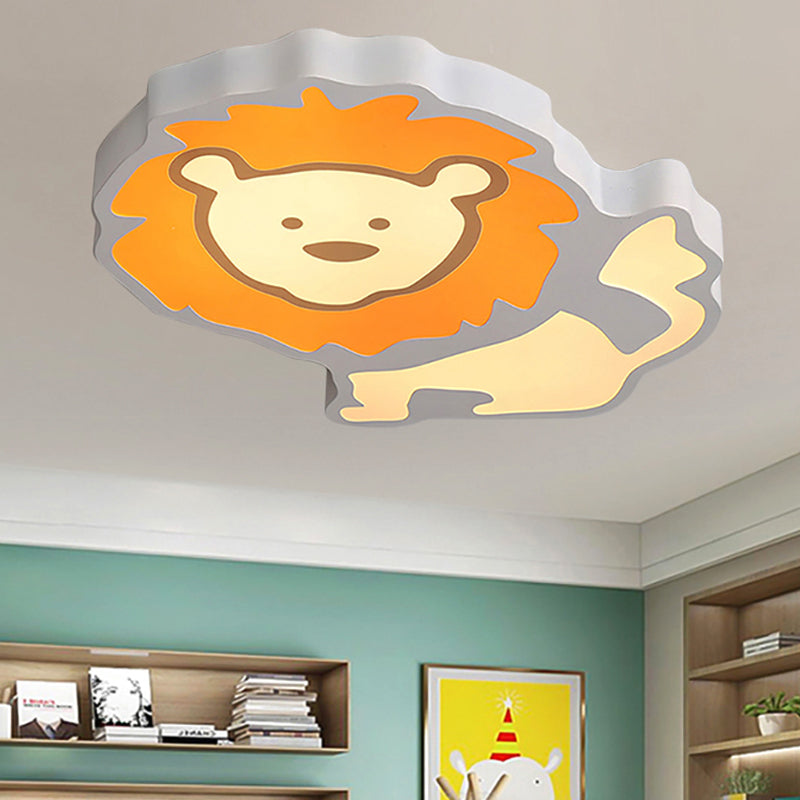 Kindergarten Animal Ceiling Light Fixture Acrylic Cartoon Flush Mount Ceiling Light White Clearhalo 'Ceiling Lights' 'Close To Ceiling Lights' 'Close to ceiling' Lighting' 251513