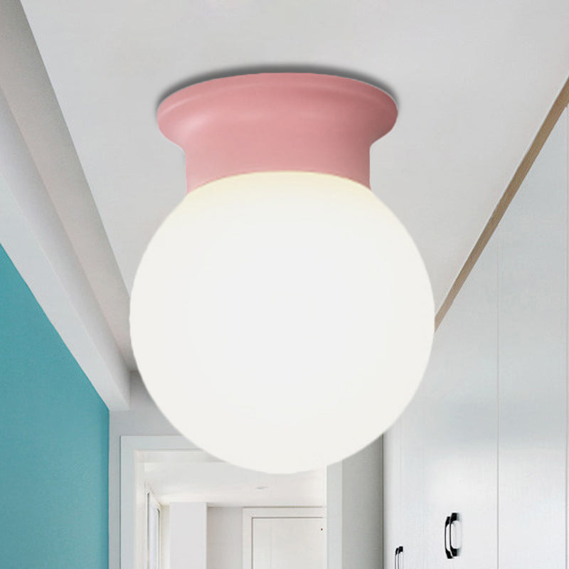 Nordic Design Orb Ceiling Mount Light 1 Head Acrylic Ceiling Lamp for Hallway Clearhalo 'Ceiling Lights' 'Close To Ceiling Lights' 'Close to ceiling' 'Flush mount' Lighting' 251516