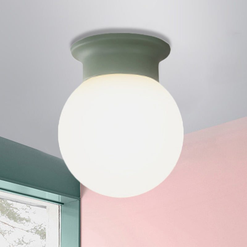 Nordic Design Orb Ceiling Mount Light 1 Head Acrylic Ceiling Lamp for Hallway Clearhalo 'Ceiling Lights' 'Close To Ceiling Lights' 'Close to ceiling' 'Flush mount' Lighting' 251519