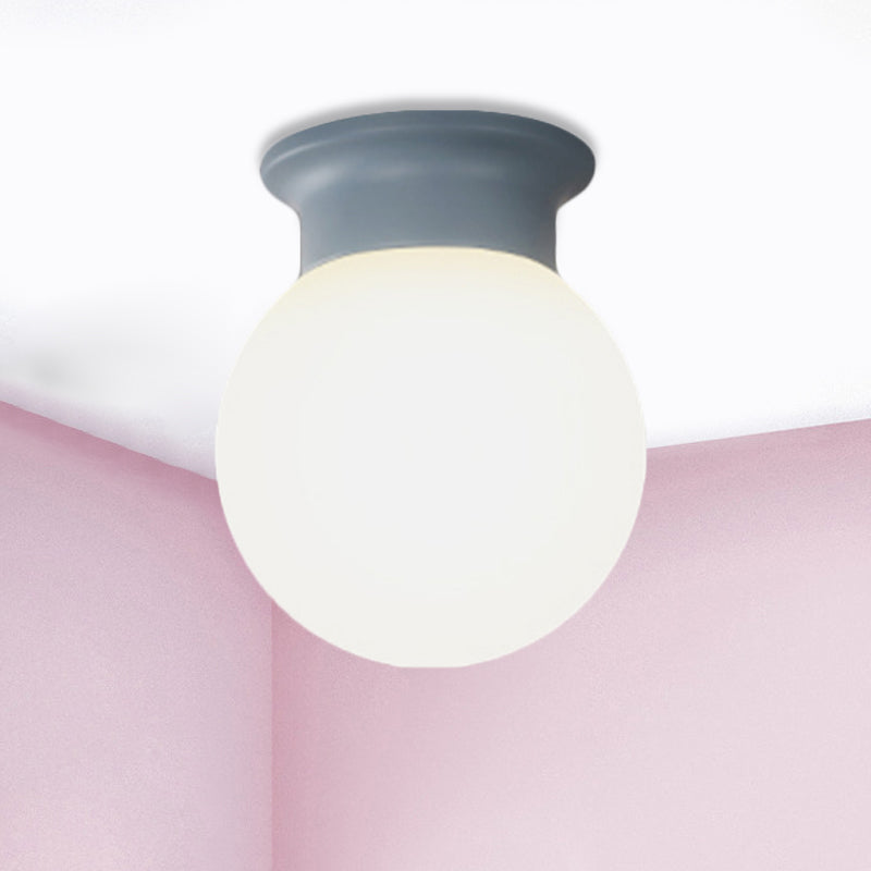 Nordic Design Orb Ceiling Mount Light 1 Head Acrylic Ceiling Lamp for Hallway Blue Clearhalo 'Ceiling Lights' 'Close To Ceiling Lights' 'Close to ceiling' 'Flush mount' Lighting' 251521