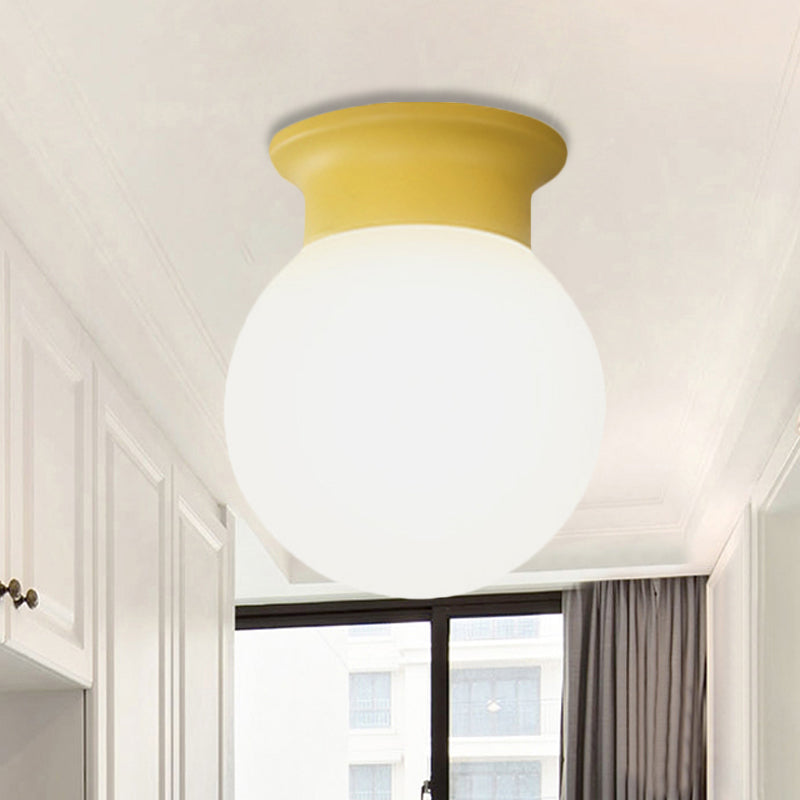 Nordic Design Orb Ceiling Mount Light 1 Head Acrylic Ceiling Lamp for Hallway Clearhalo 'Ceiling Lights' 'Close To Ceiling Lights' 'Close to ceiling' 'Flush mount' Lighting' 251524