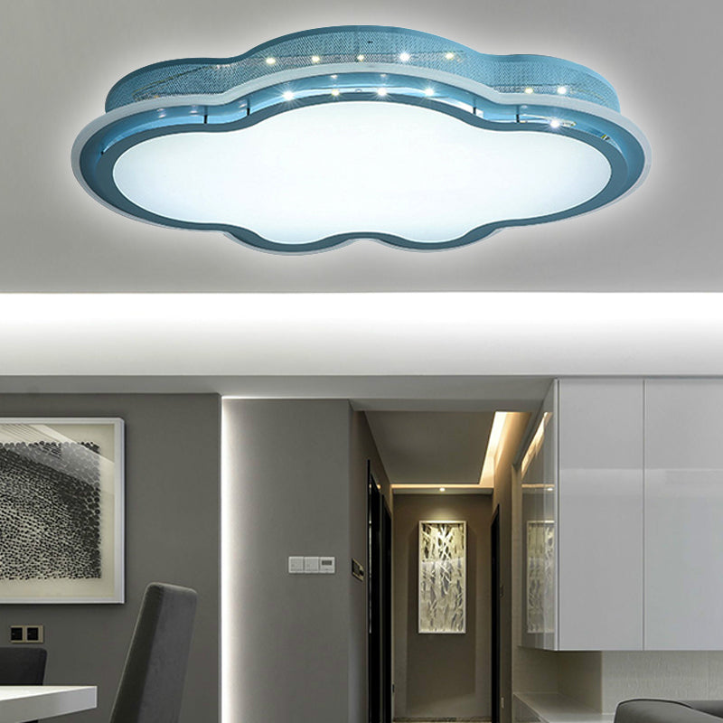 Cloud-Themed Kindergarten Flush Mount Ceiling Light Acrylic Modern LED Flush Ceiling Lights Blue White Clearhalo 'Ceiling Lights' 'Close To Ceiling Lights' 'Close to ceiling' 'Flush mount' Lighting' 251563