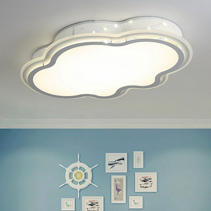 Cloud-Themed Kindergarten Flush Mount Ceiling Light Acrylic Modern LED Flush Ceiling Lights White Clearhalo 'Ceiling Lights' 'Close To Ceiling Lights' 'Close to ceiling' 'Flush mount' Lighting' 251565