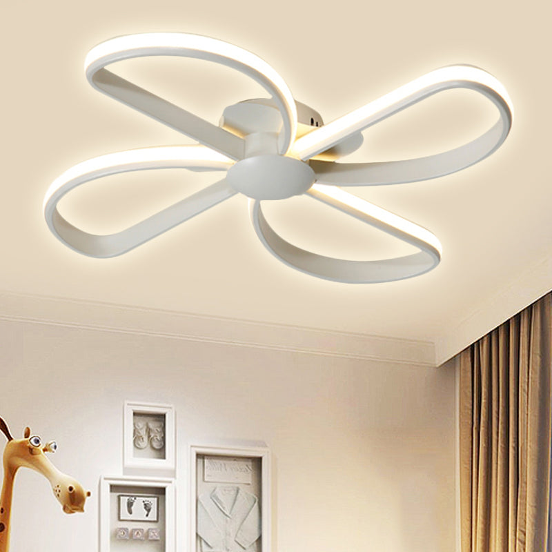 Cute Petal LED Ceiling Mount Light Acrylic White Ceiling Lamp for Child Bedroom White Warm Clearhalo 'Ceiling Lights' 'Close To Ceiling Lights' 'Close to ceiling' 'Flush mount' Lighting' 251581