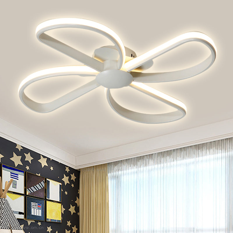 Cute Petal LED Ceiling Mount Light Acrylic White Ceiling Lamp for Child Bedroom Clearhalo 'Ceiling Lights' 'Close To Ceiling Lights' 'Close to ceiling' 'Flush mount' Lighting' 251582