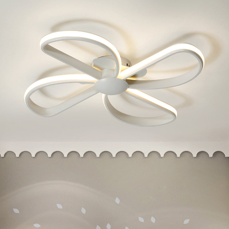 Cute Petal LED Ceiling Mount Light Acrylic White Ceiling Lamp for Child Bedroom Clearhalo 'Ceiling Lights' 'Close To Ceiling Lights' 'Close to ceiling' 'Flush mount' Lighting' 251583