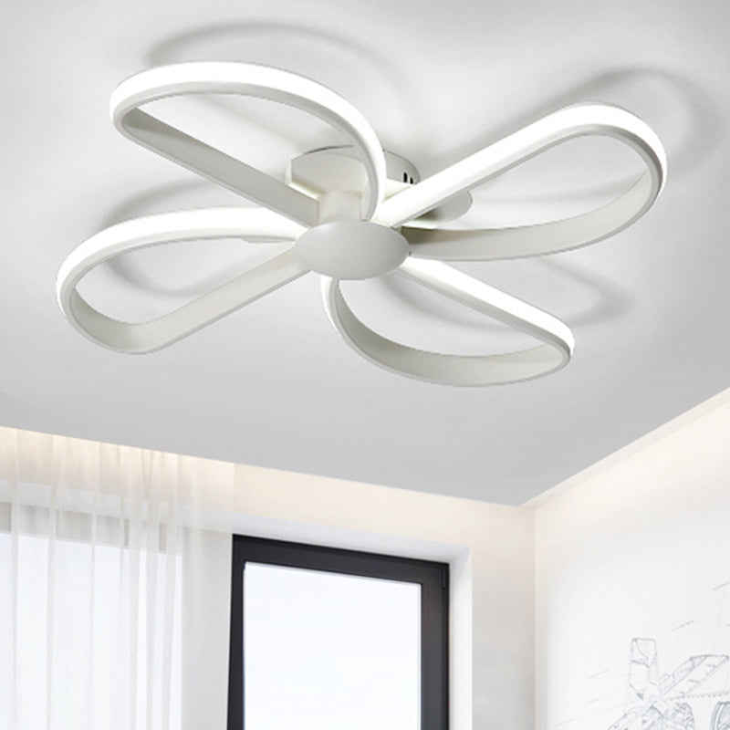 Cute Petal LED Ceiling Mount Light Acrylic White Ceiling Lamp for Child Bedroom White White Clearhalo 'Ceiling Lights' 'Close To Ceiling Lights' 'Close to ceiling' 'Flush mount' Lighting' 251584