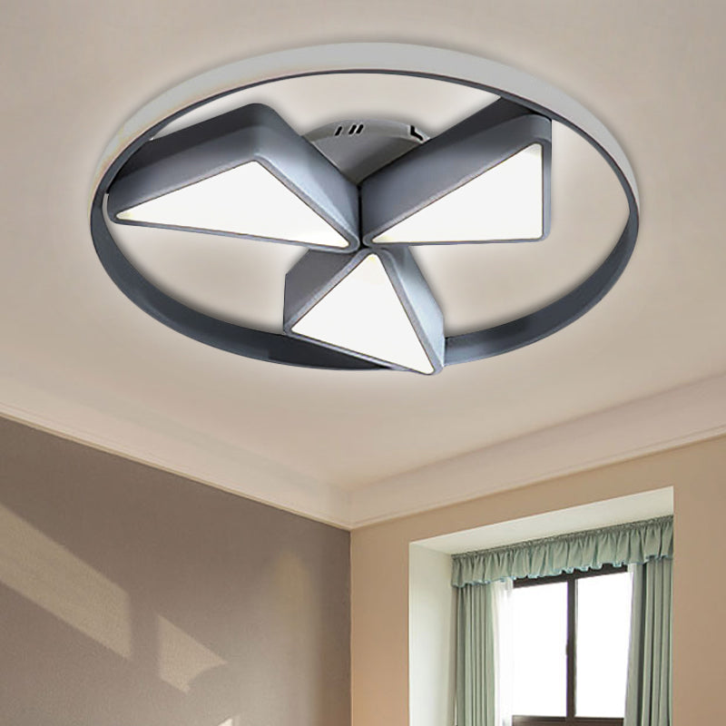 Nordic Circle Flush Ceiling Light Fixture Acrylic Ceiling Light Fixture for Dining Room Grey Clearhalo 'Ceiling Lights' 'Close To Ceiling Lights' 'Close to ceiling' 'Flush mount' Lighting' 251615