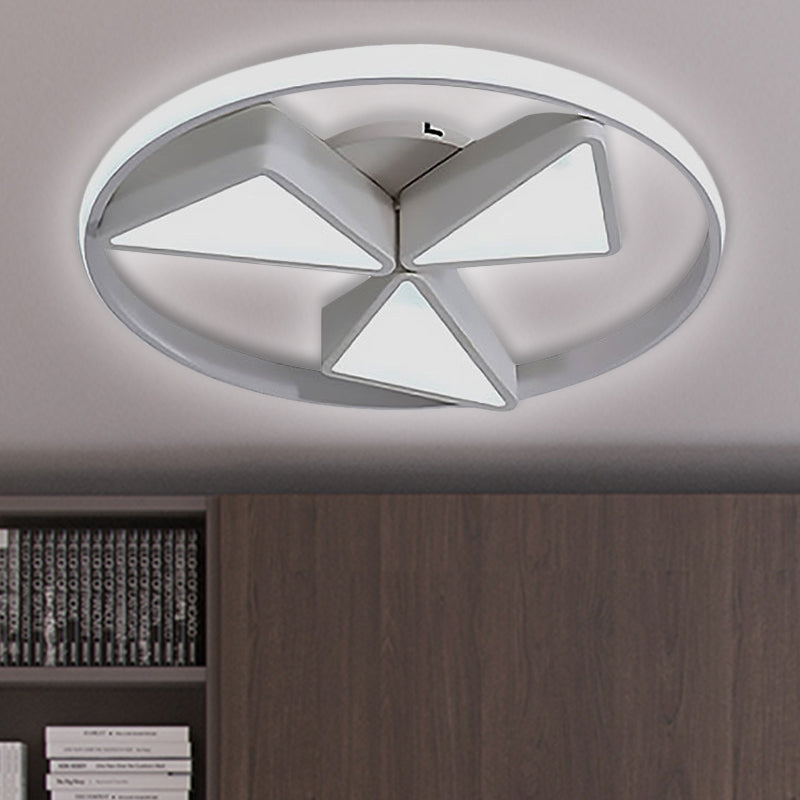 Nordic Circle Flush Ceiling Light Fixture Acrylic Ceiling Light Fixture for Dining Room White Clearhalo 'Ceiling Lights' 'Close To Ceiling Lights' 'Close to ceiling' 'Flush mount' Lighting' 251617