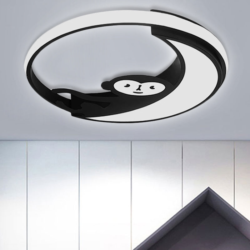 Cartoon Animal Ceiling Light Fixture Acrylic Flush Mount Ceiling Light for Bedroom Clearhalo 'Ceiling Lights' 'Close To Ceiling Lights' 'Close to ceiling' 'Flush mount' Lighting' 251667