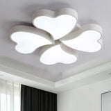 Acrylic Heart Ceiling Light Fixture Art Deco LED Flush Ceiling Lights in White for Bedroom Clearhalo 'Ceiling Lights' 'Close To Ceiling Lights' 'Close to ceiling' Lighting' 251679