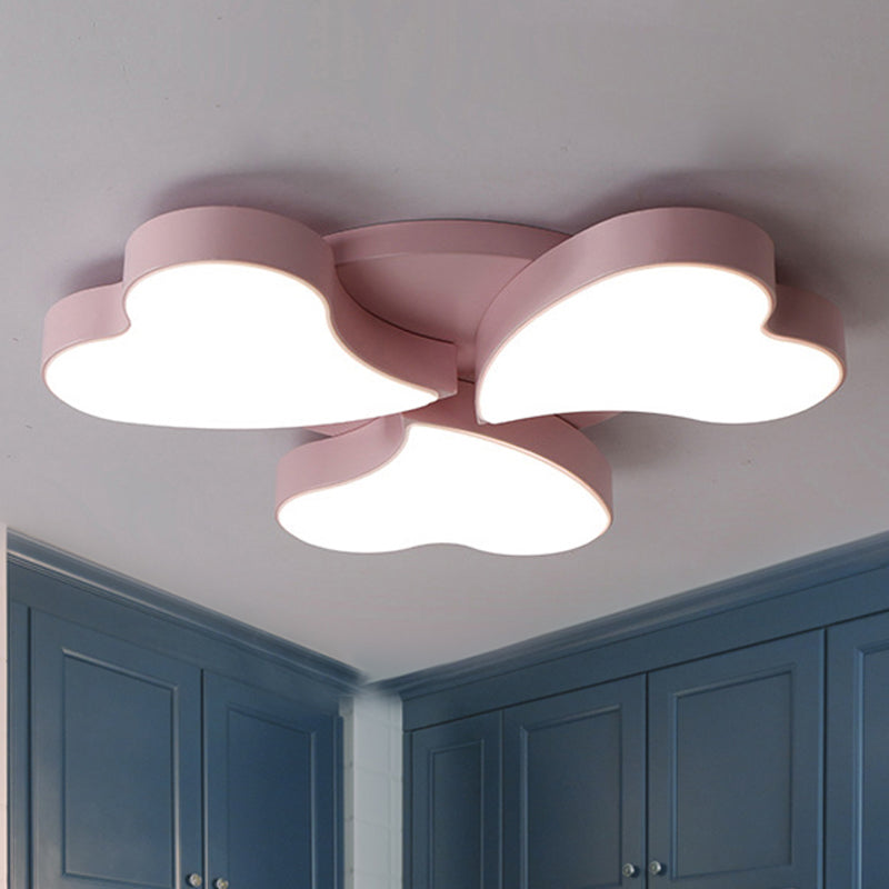 Acrylic Heart Ceiling Light Fixture Art Deco LED Flush Ceiling Lights in White for Bedroom Clearhalo 'Ceiling Lights' 'Close To Ceiling Lights' 'Close to ceiling' Lighting' 251681