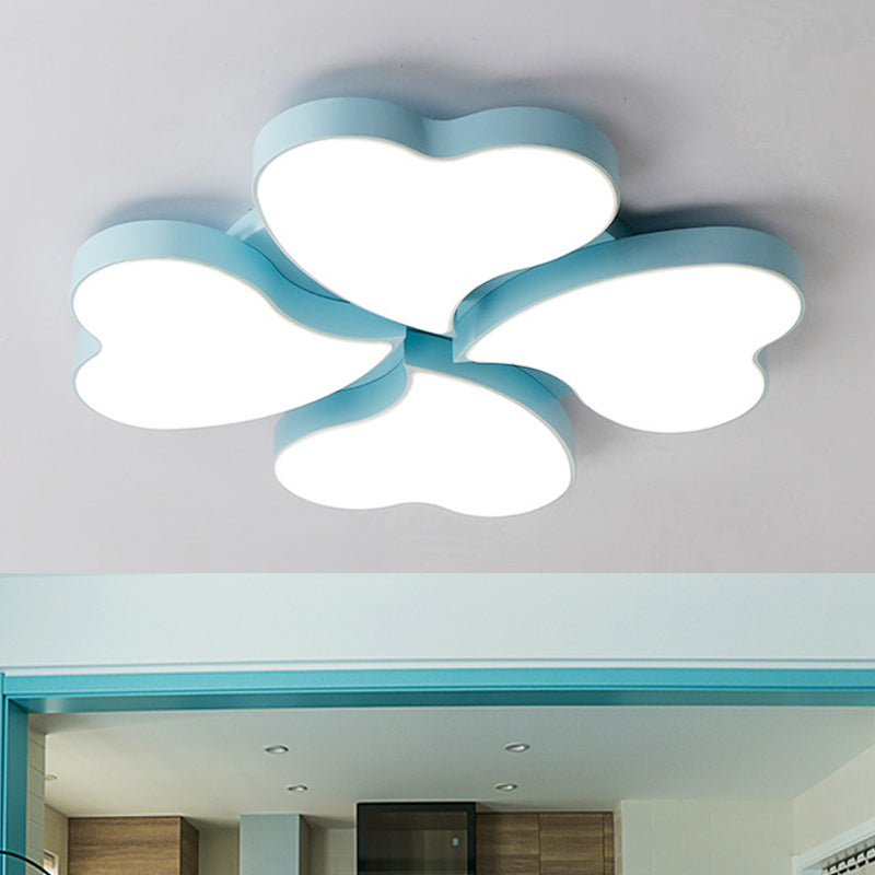 Acrylic Heart Ceiling Light Fixture Art Deco LED Flush Ceiling Lights in White for Bedroom Clearhalo 'Ceiling Lights' 'Close To Ceiling Lights' 'Close to ceiling' Lighting' 251685