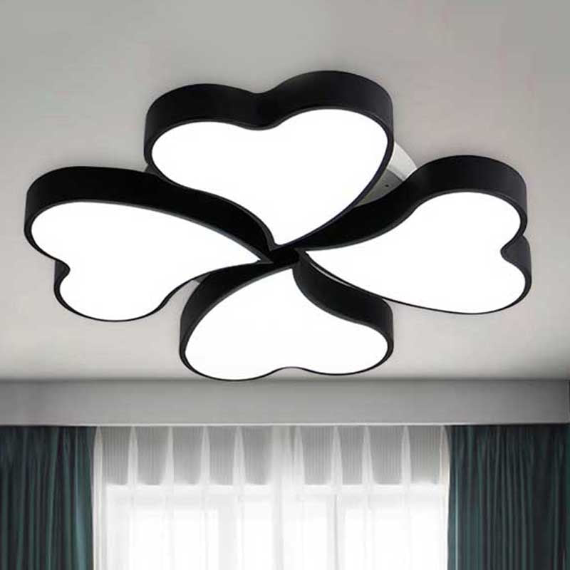 Acrylic Heart Ceiling Light Fixture Art Deco LED Flush Ceiling Lights in White for Bedroom Clearhalo 'Ceiling Lights' 'Close To Ceiling Lights' 'Close to ceiling' Lighting' 251689