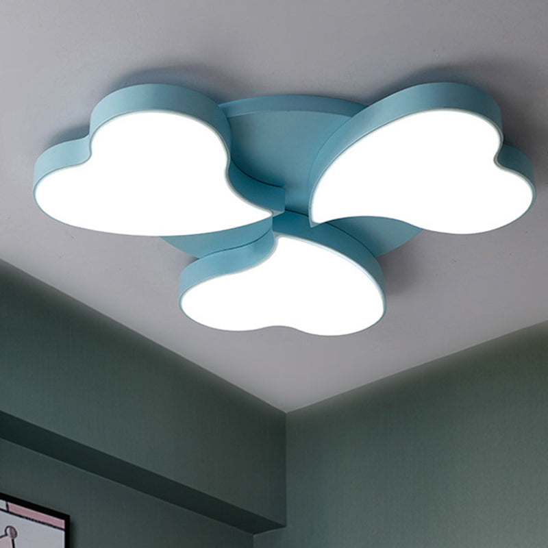 Acrylic Heart Ceiling Light Fixture Art Deco LED Flush Ceiling Lights in White for Bedroom Clearhalo 'Ceiling Lights' 'Close To Ceiling Lights' 'Close to ceiling' Lighting' 251691