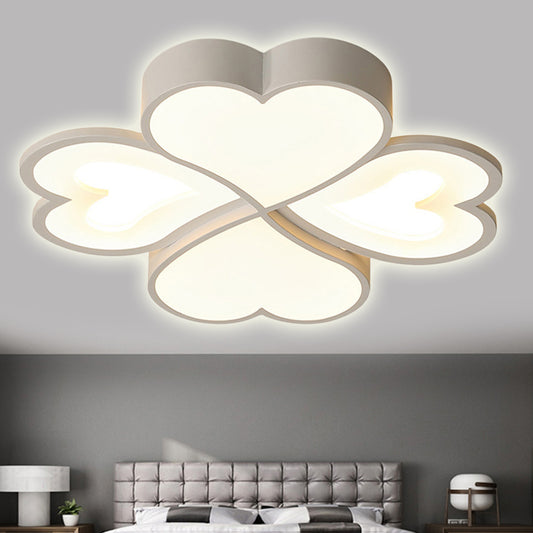 Living Room Heart Shape Flush Mount Light Acrylic Chic Modern Flush Ceiling Light Fixture Clearhalo 'Ceiling Lights' 'Close To Ceiling Lights' 'Close to ceiling' 'Flush mount' Lighting' 251699