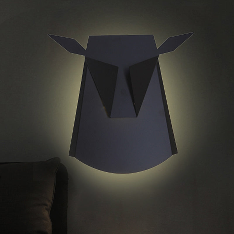 Metal Ox Head Wall Light Kitchen Living Room Animal Sconce Light with Warm Lighting Clearhalo 'Wall Lamps & Sconces' 'Wall Lights' Lighting' 251724