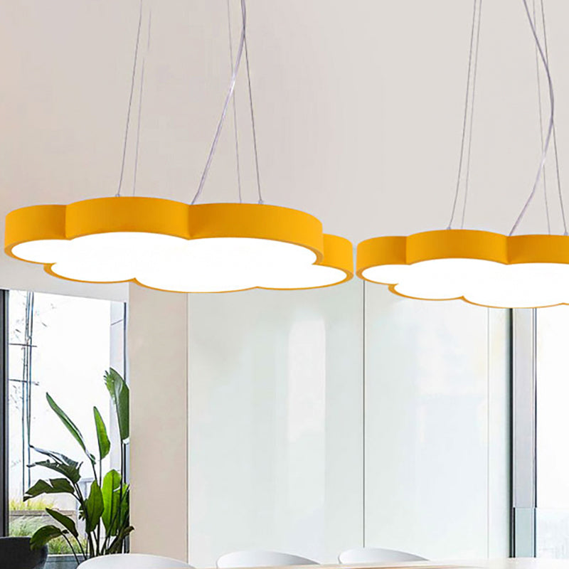 Floating Cloud Hanging Light Nordic Style Acrylic Pendant Light for Dining Room Clearhalo 'Ceiling Lights' 'Chandeliers' Lighting' options 251738