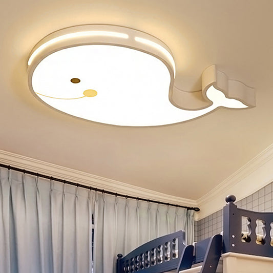 Kindergarten Animal Flush Mount Ceiling Light Acrylic Cartoon LED Ceiling Light Fixture in White Clearhalo 'Ceiling Lights' 'Close To Ceiling Lights' 'Close to ceiling' 'Flush mount' Lighting' 251790