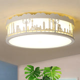 Chic Modern Circle Ceiling Light Fixture Acrylic Flush Mount Ceiling Light in White for Nursing room White Warm Clearhalo 'Ceiling Lights' 'Close To Ceiling Lights' 'Close to ceiling' 'Flush mount' Lighting' 251799