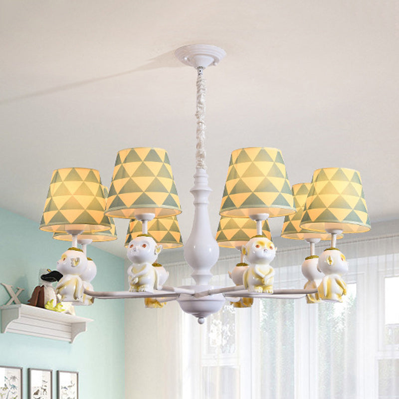 Fabric Tapered Shade Hanging Lights Nordic Hanging Pendant Lights in Yellow for Living Room Clearhalo 'Ceiling Lights' 'Chandeliers' Lighting' options 251808