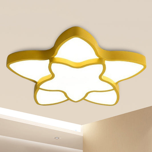 Cartoon Star Shape Flush Ceiling Light Fixture Acrylic Ceiling Light Fixture for Kindergarten Clearhalo 'Ceiling Lights' 'Close To Ceiling Lights' 'Close to ceiling' 'Flush mount' Lighting' 251869