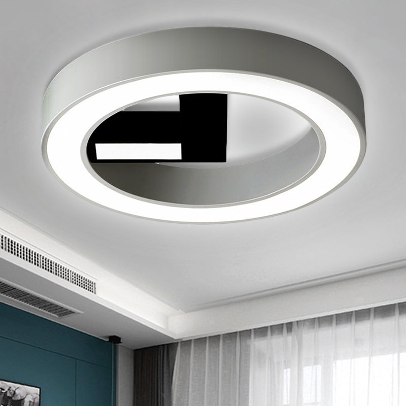 Scandinavian Round Flush Ceiling Light Fixture Acrylic Ceiling Light Fixture in White for Bedroom Clearhalo 'Ceiling Lights' 'Close To Ceiling Lights' 'Close to ceiling' 'Flush mount' Lighting' 251926