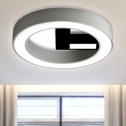 Scandinavian Round Flush Ceiling Light Fixture Acrylic Ceiling Light Fixture in White for Bedroom White Clearhalo 'Ceiling Lights' 'Close To Ceiling Lights' 'Close to ceiling' 'Flush mount' Lighting' 251927