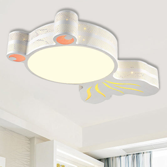 Kindergarten Fish Shape Flush Mount Ceiling Fixture Acrylic Contemporary Ceiling Light Fixture White Clearhalo 'Ceiling Lights' 'Close To Ceiling Lights' 'Close to ceiling' 'Flush mount' Lighting' 251932