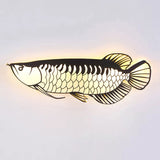 Fish Shaped Kindergarten Wall Sconce Acrylic Creative LED Wall Lamp in Black Clearhalo 'Wall Lamps & Sconces' 'Wall Lights' Lighting' 251949